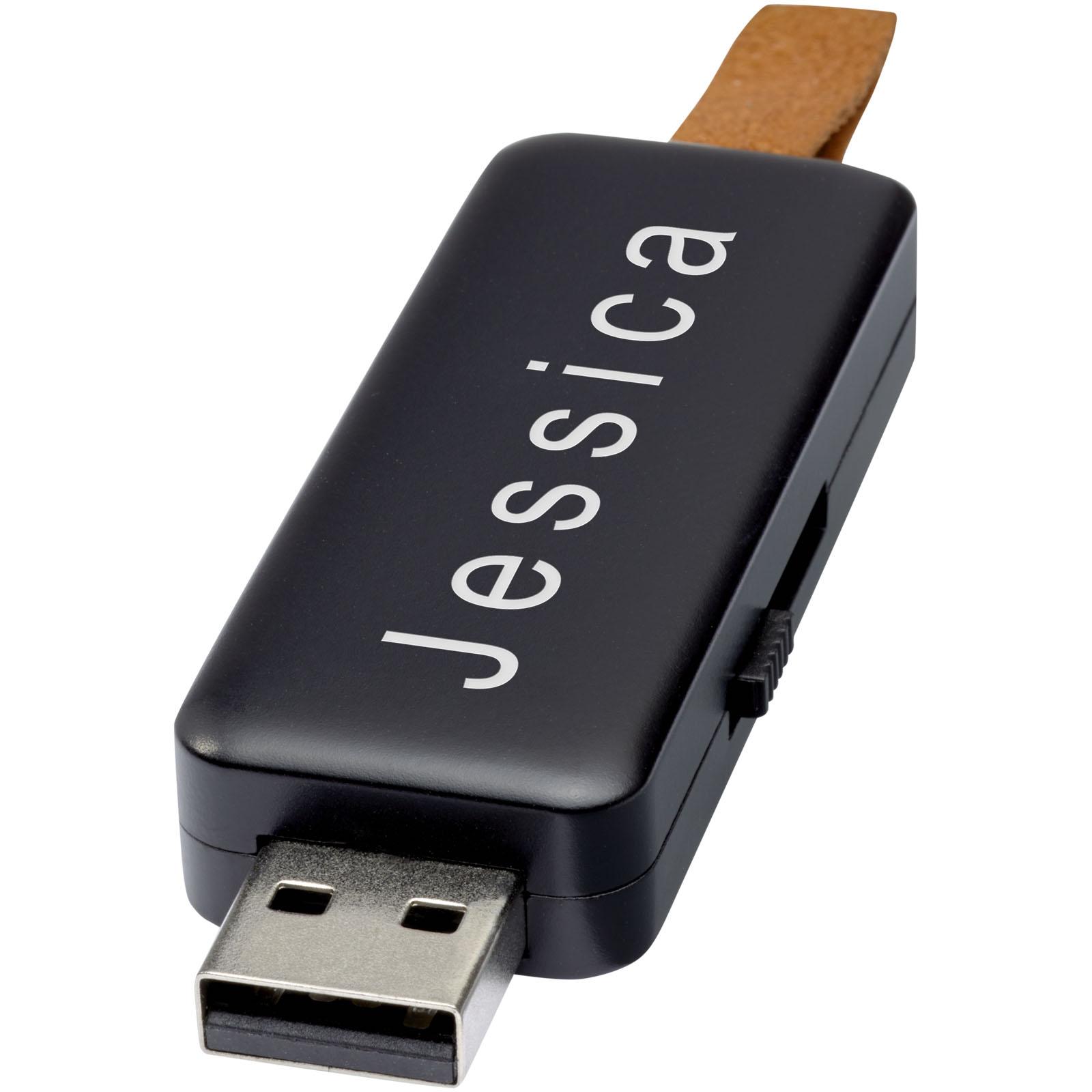 Bild på USB-minne Gleam 16GB upplyst logotyp