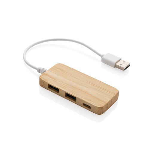 USB-hubb Bambu med Type-C