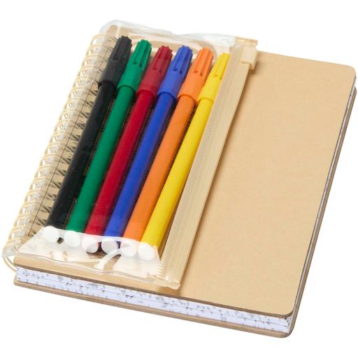Anteckningsbok Squiggle B6, med färgläggning pennor